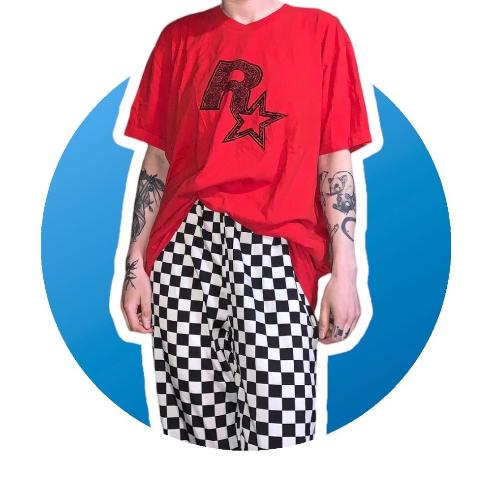 Rockstar | Unisex Rockstar Logo T-shirt | Red